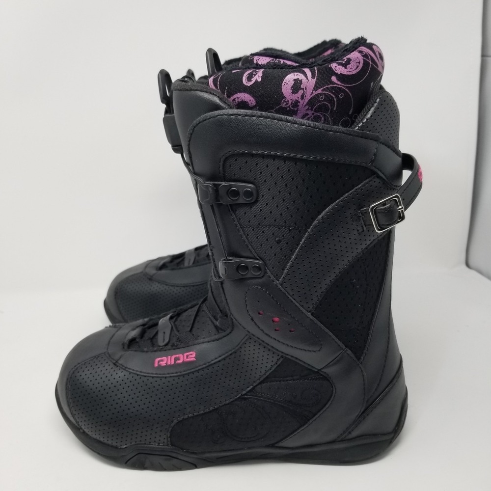 Women's Black Pink Purple RIDE SAGE Snowboard Boots Size 9.5 - Picture 12 of 16